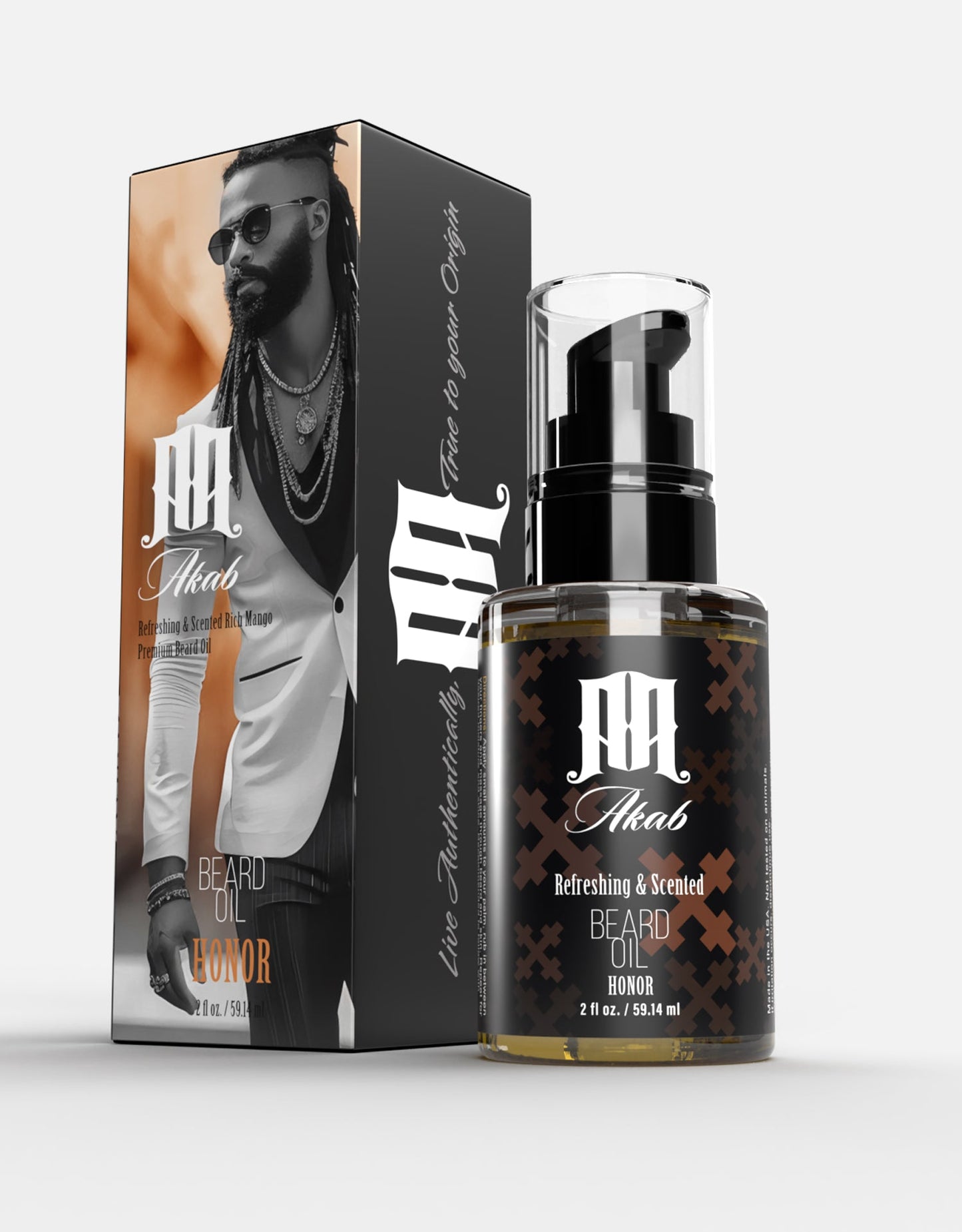 Honor - Akab Premium Beard Oil - Moisturizes, Prevents Breakage, and Promotes Thicker & Fuller Beards - AKAB LIFE