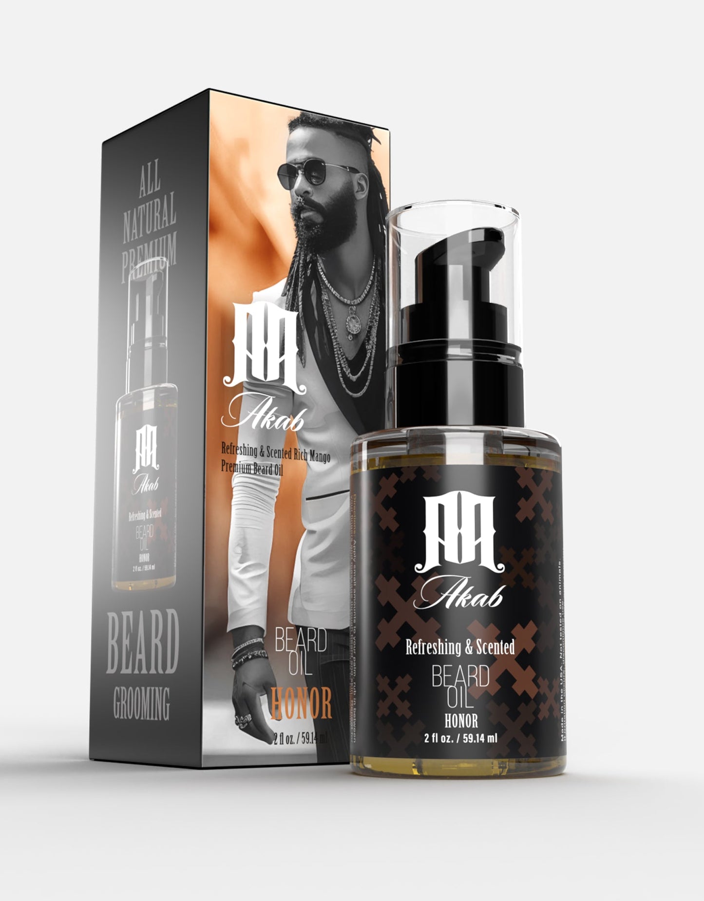 Honor - Akab Premium Beard Oil - Moisturizes, Prevents Breakage, and Promotes Thicker & Fuller Beards - AKAB LIFE