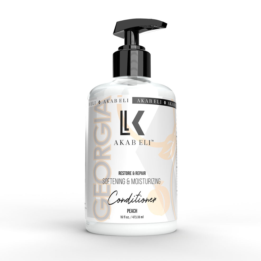 Akab Eli Georgia Hair Conditioner - A Softening & Moisturizing Wash Full of Natural Ingredients Peach Scented