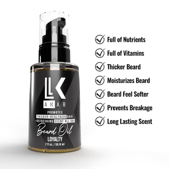 <b>Loyalty</b> - Premium Beard Oil - Moisturizes, Prevents Breakage, and Promotes Thicker & Fuller Beards - AKAB LIFE
